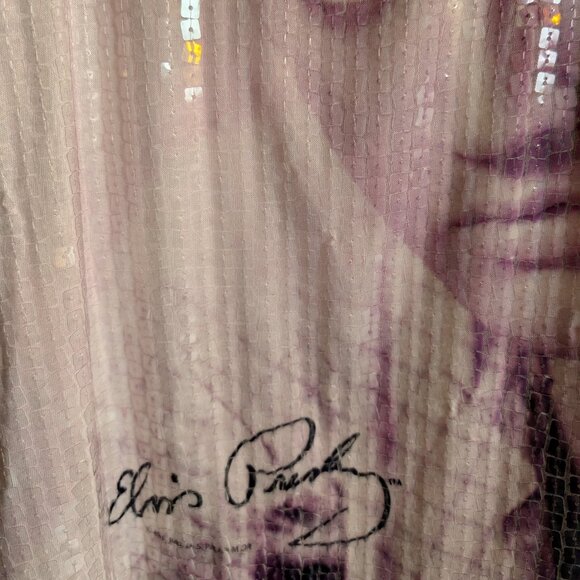 Graceland Elvis Presley Long Sequined White Tank Top Size Medium - Picture 3 of 7
